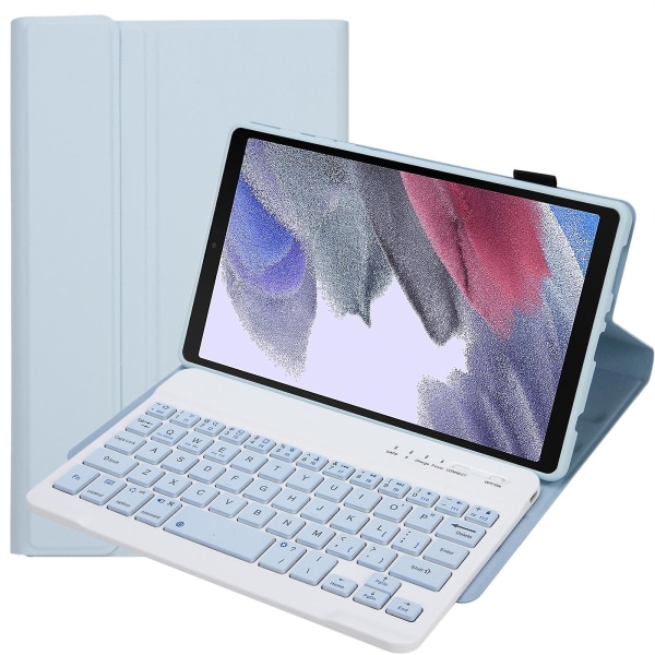 Tangentbord+ case För Samsung Galaxy Tab A7 Lite 8.7 T220 / T225 White Ice Orchid