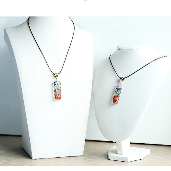 Merkaba 7 Chakras Kristallstenar Orgonhänge Generator Energiackumulator Orgonit Hex Chakra Hänge Halsband Unisex A