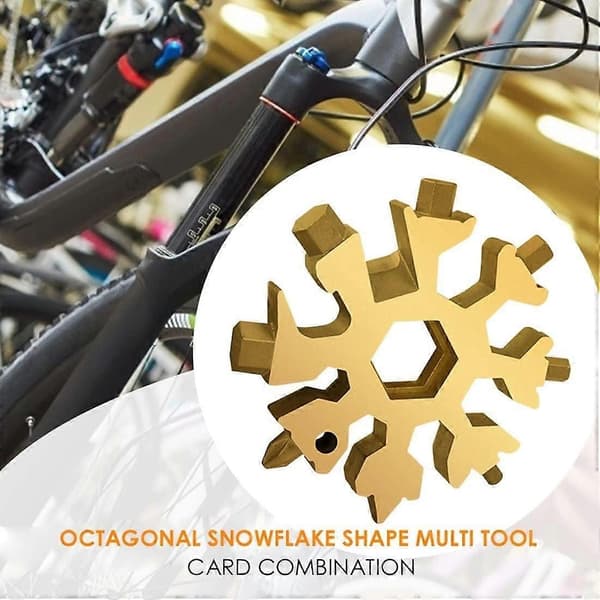 1 stk. 18-i-1 Multifunktionel Snefnugnøgle, Universal Rustfrit Stål Hex Socket Skruetrækker, M