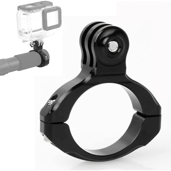 Bike Motorcykel Aluminium Styr Adapter Montering Til Gopro 2 3 Hd Action Kamera Diameter 30 Mm - 31.8 Mm(2stk,sort) Høj Kvalitet