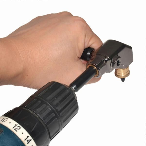 Vinkelrett Driver Socket Holder Adapter Erstatning Batch Head Hjørne Enhet Drill Skrutrekker Black