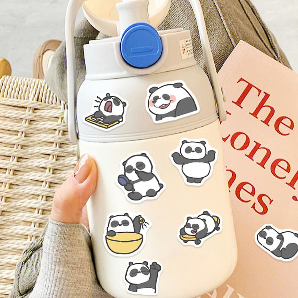 100 stk Cute Cartoon Panda Opbevaringsboks Stickers Water Cup Notebook Guitar Vandtætte Stickers