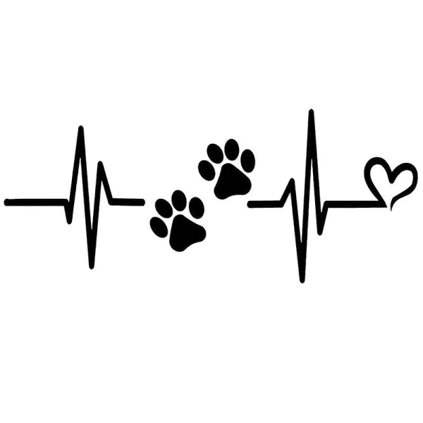 Motorcykeldekal Heartbeat Liveline Love Dog Reflekterande bildekaler Moto Auto Dekal Rolig Jdm Vinyl På Bil Styling - Dekaler &amp; Klistermärken