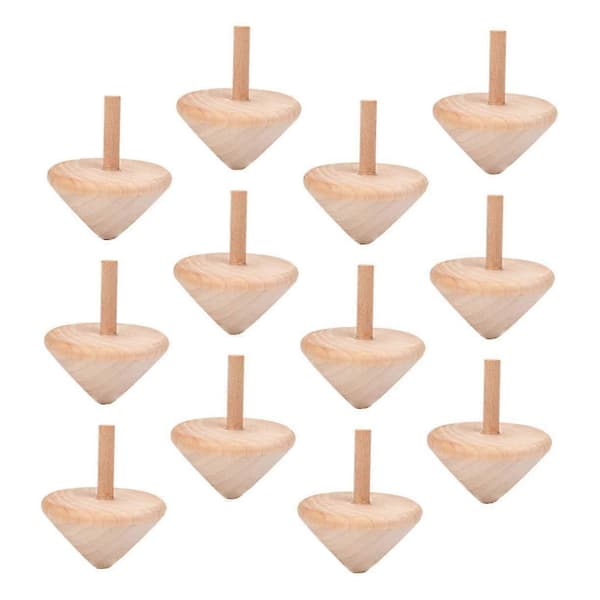 Färgglada roterande snurror, 24-pack, gyroskop i trä för barn