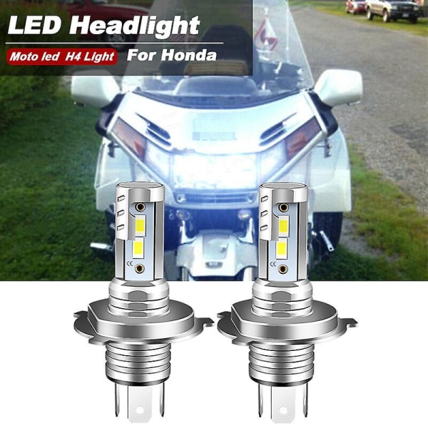 2pcs Motorcycle For Honda Gl1500 Goldwing 1988-1997 H4  9003 Led Headlight Bulbs 9600lm Replace 34901-mn5-003