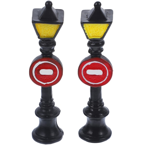 2stk Tiny Lamps Miniatyr Mini Gatelamper Miniatyr Lekesett For Jenter Gutter