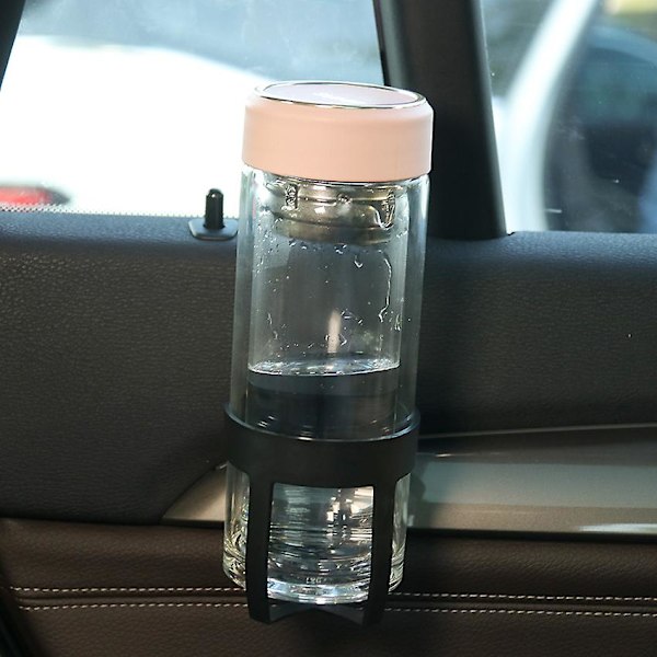 2 stk. Svart Bil Drikkeholder Drikkeflaske Kopp Montering Holdere Vannflaske Montering Kaffe Drikker Stativ Bil Tilbehør - Drikkeholdere