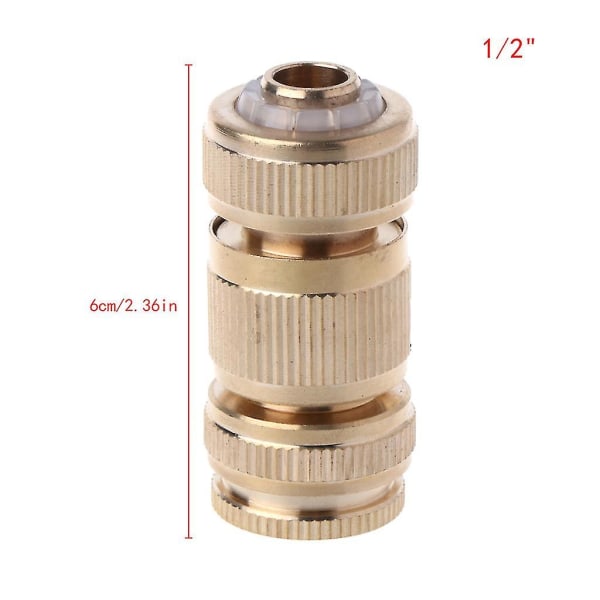 1/2" Brass Tap Hose Connector Garden Water Pipe Quick Adaptor Fitting Thread