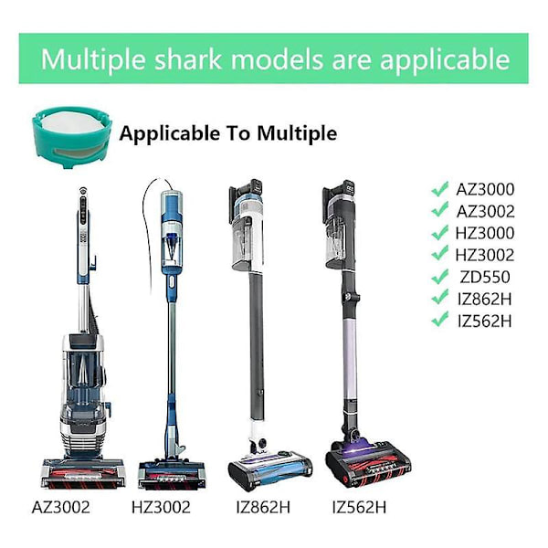 Ersättningskassetter för dammsugare Shark AZ3000 AZ3002 HZ3000 HZ3002 ZD550 IZ862H IZ562H Sha