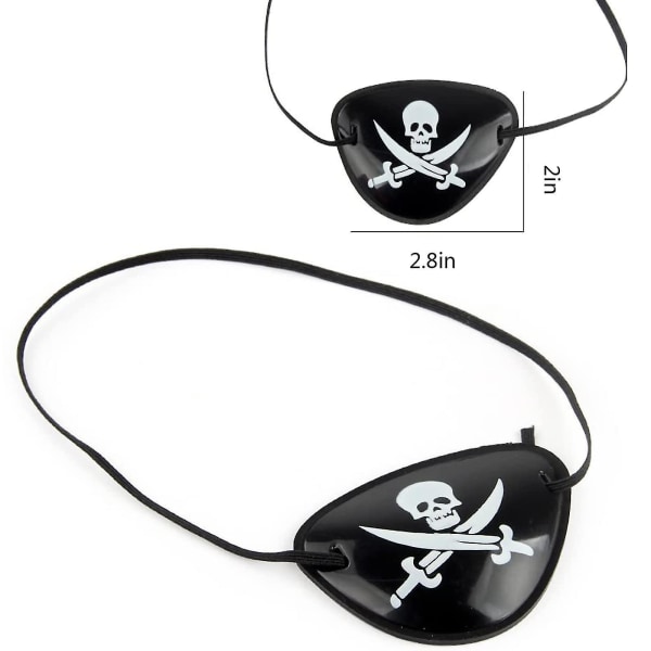 4-delad piratdräkt accessoarer kit, barn vuxna maskerad set för Halloween festtillbehör