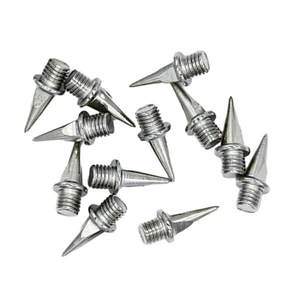 12 stk startblokk-pigger, banepigger i stål M4.8, løpeblokk-pigger for sprintere 11.2mm