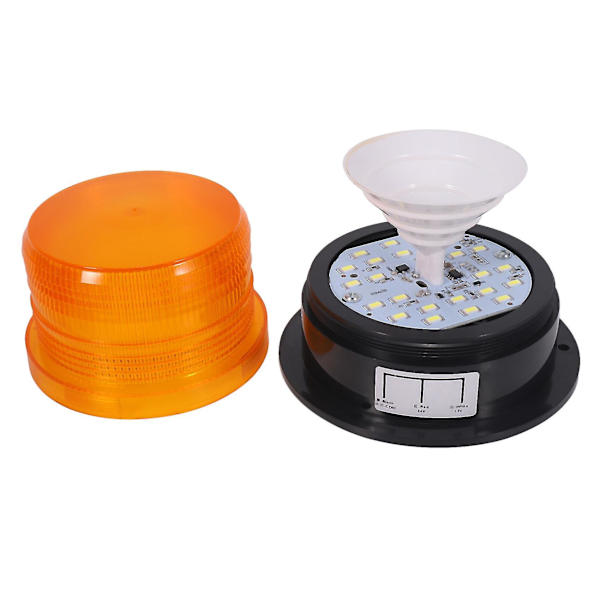 2 stk. Amber LED-varsellys, Strobelys, Nødlys, Blinkende Lys, Advarselslampe, Lastebil 12V 24V
