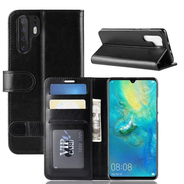 Huawei P30 Pro - Pung Etui - Sort Sort Black Svart