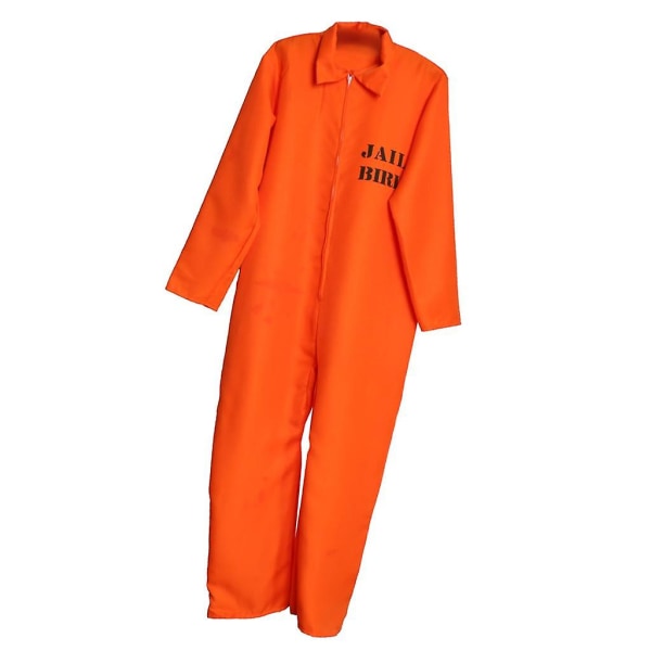 Prisoner Overall Jumpsuit Convict Stag Do Party Fancy Dress Costume Voksen