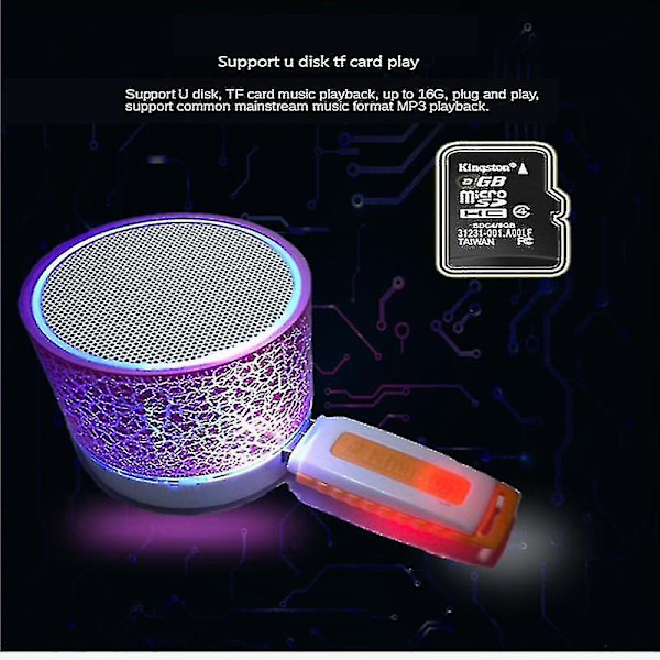 Rosa bärbar Bluetooth-högtalare trådlös ljudlåda lykta surround stereo subwoofer med
