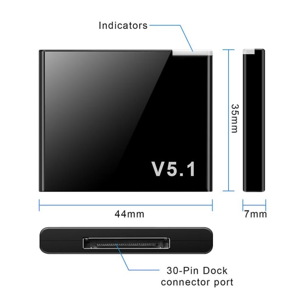 Bluetooth musiikkivastaanottimen äänisovitin Iphone Ipod 30 Pin Bose Dock -kaiuttimelle