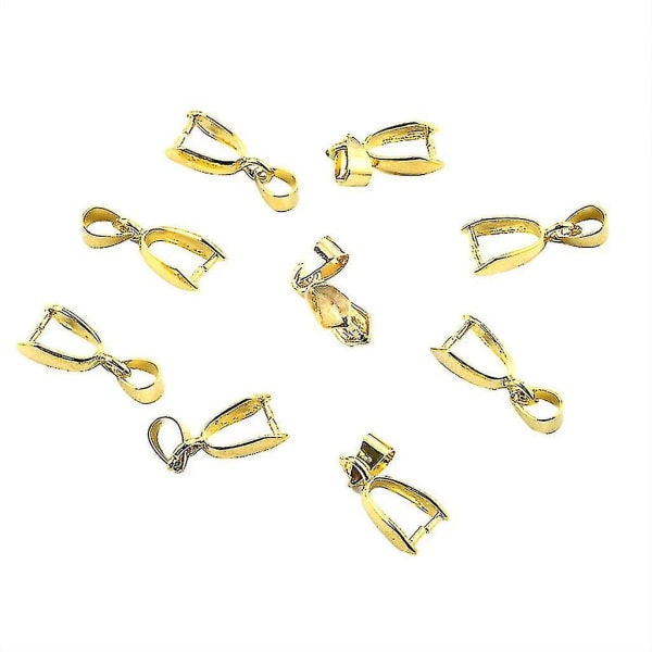 10 stycken hängsmycke Spänne Halsband Charms Spänne Snap Fogspänne För gör-det-själv smycken Gold