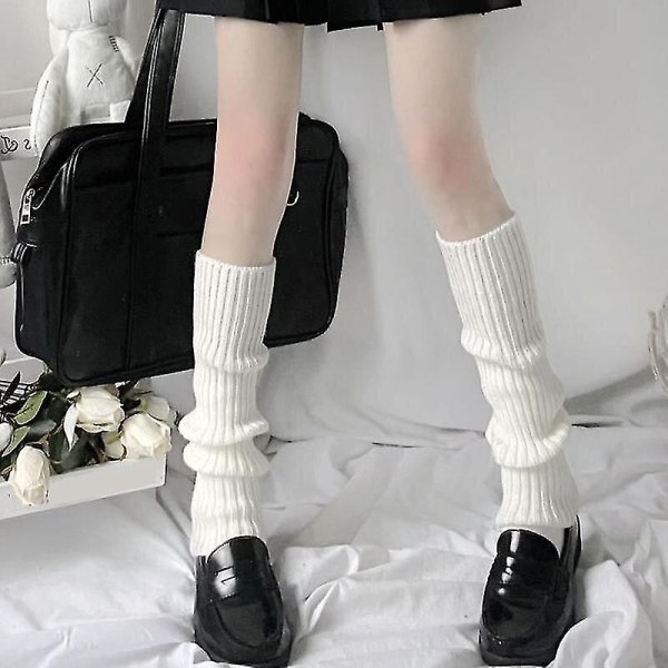 Naisten Lolita-sukat Leg Warmers Ball Knitted Long Knee Foot Cover Pile Pile Style4