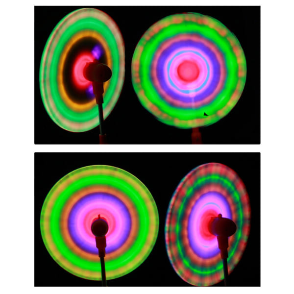 Led Glödande Väderkvarn Leksak Blinkande Ljus Upp LED Spinning Musik Väderkvarn Strip Form Barnleksak Gåva Slumpmässig färg 1 förpackning