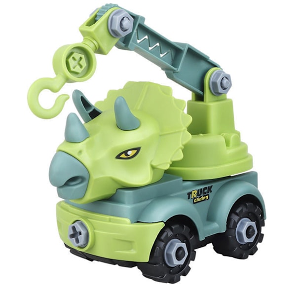 Lasten rakennuslelu Dinosaurus Insinööriauto Kaivinkone Dumpperi Auto Koulutuslelut DIY Malli Autolelu Lahjat Lapsille Pojalle