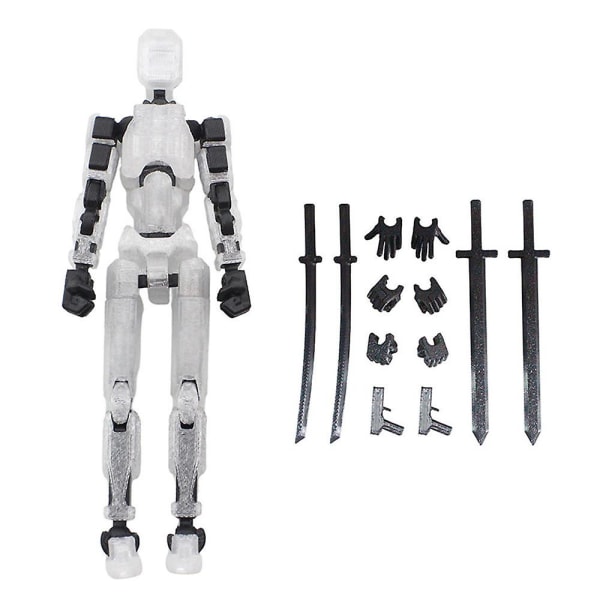 T13 Actionfigur, Titan 13 Actionfigur, Robot Actionfigur, 3D-trykt Actionfigur NY Black Transparent