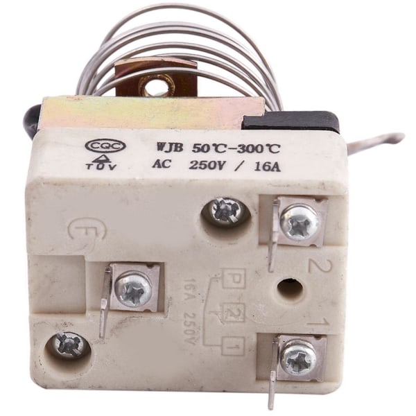Ac 16a 250v 50 til 300 celsius grader 3 pins Nc kapillærtermostat for elektrisk ovn