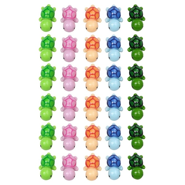30 stk. Miniature Legetøj Mini Figurer Tiny Havskildpadder Skildpadde Mini Resin Figurer