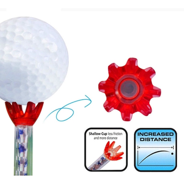 Golf Tees Uknuselig Plast Magnetisk 80mm Lang Bulk Gjenbrukbar Verdi 4 Pakke Blå Rød Fleksibel Magnet Tee Løft Trinn For Menn Kvinner Praksis Treningssett