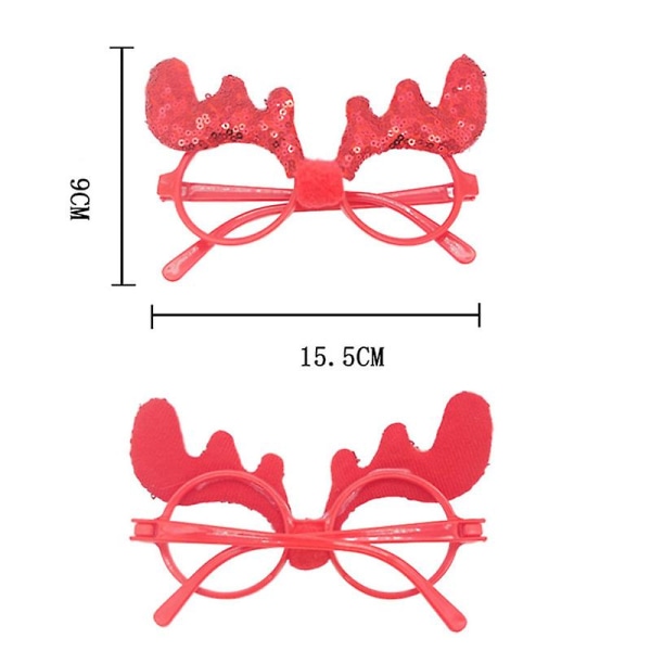 4 st juldekoration kreativa hornbågar barnfest vuxen julstämning dekoration julglasögon