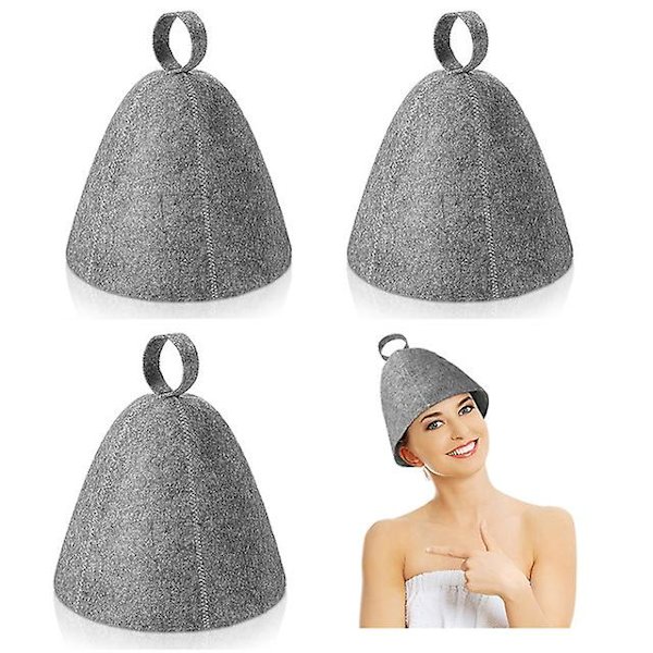 3/6 stk. badstuehatt i filt, badstuehatt i ull, banya-hatt 3pack