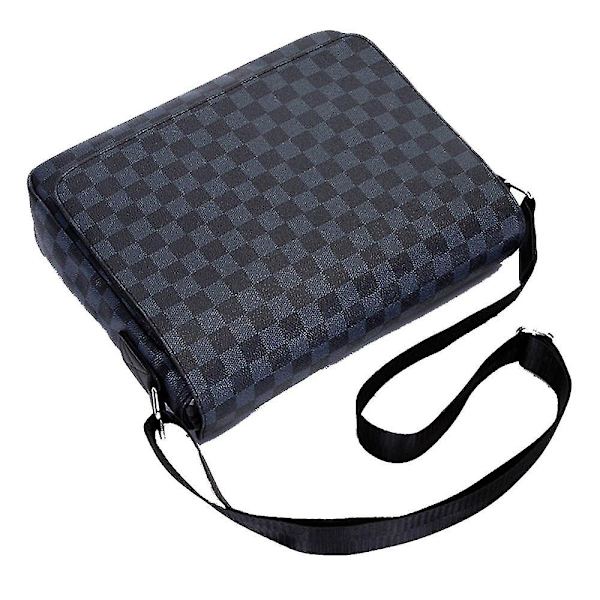 Herr axelväska PU läder rutig crossbody herr crossbody väskor affärs handväskor
