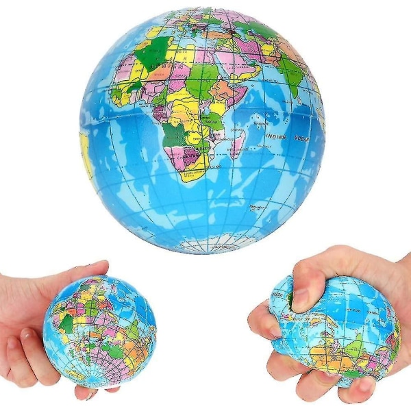 Verdenskort Skum Earth Globe Stress Relief Hoppebold Børnelegetøj Uddannelse