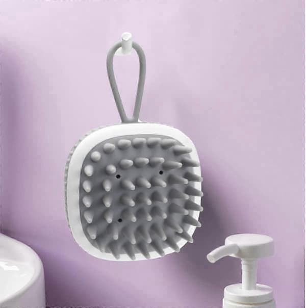 Hårshampoo børste, 2-pak hårbundsmassagebørste (grå / cyan-grøn EWT)