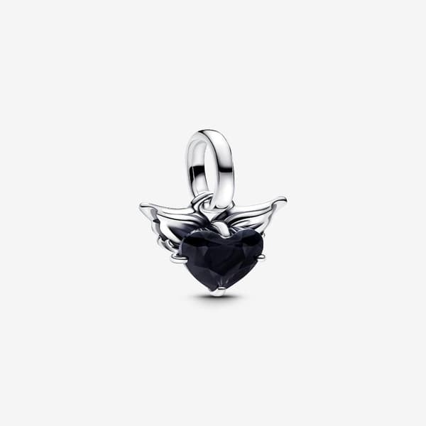 Pandora - Winged Heart Mini Charm - Sterling Silver