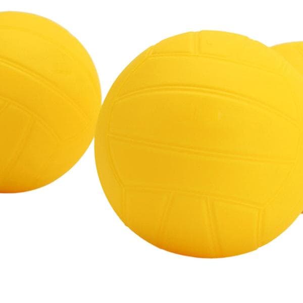 Spike erstatningsbolde Mini volleyball stærke bløde gule Roundnet spillebolde med luftpumpe til pool, græsplæne, strand, baghave 3.5 Inch 3pcs