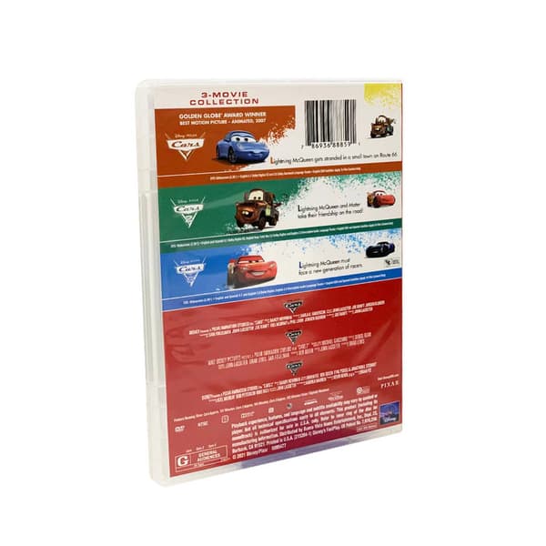Biler 1-3 Samlerutgave 3DVD med engelsk lyd og undertekster