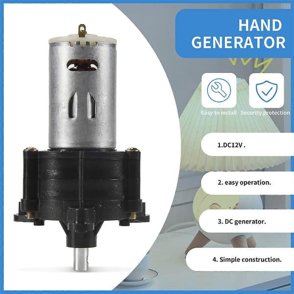 1 stk. Vindturbingenerator Kit Mikro-Hånddynamo Generator DC12V
