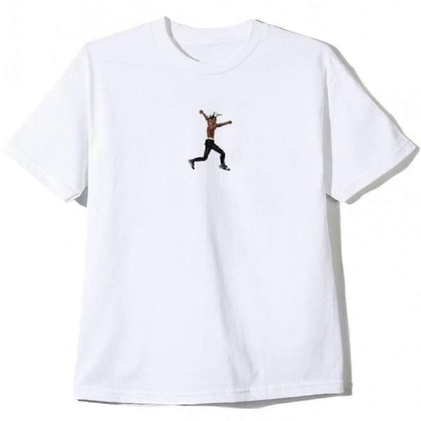 Hvit T-skjorte Travis Scott X Virgil Abloh White L