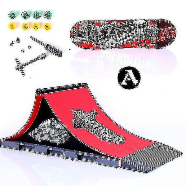 Finger Skateboard Skateboard Park Ramp Parts Däck Sportspel för barn Typ A