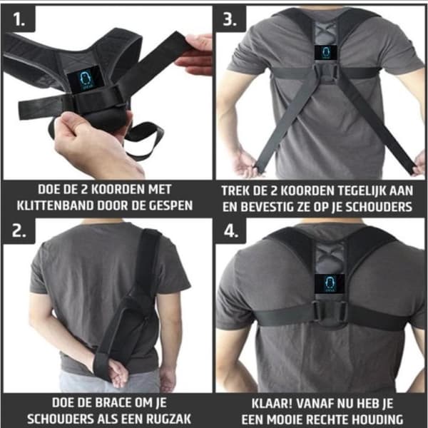 Professional back support from OTaS - Posture support - Back and shoulder correction L