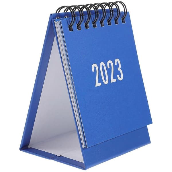 Kontorkalender Blå Mini Kalender Papir Praktisk Planlægger 1 stk Blue 8.3X7.7CM