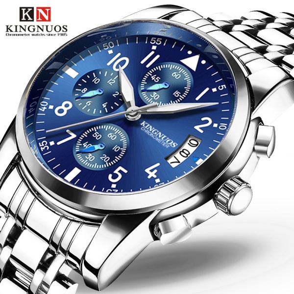 Men's Steel Strap Watch Single Calendar Luminous Waterproof Watch