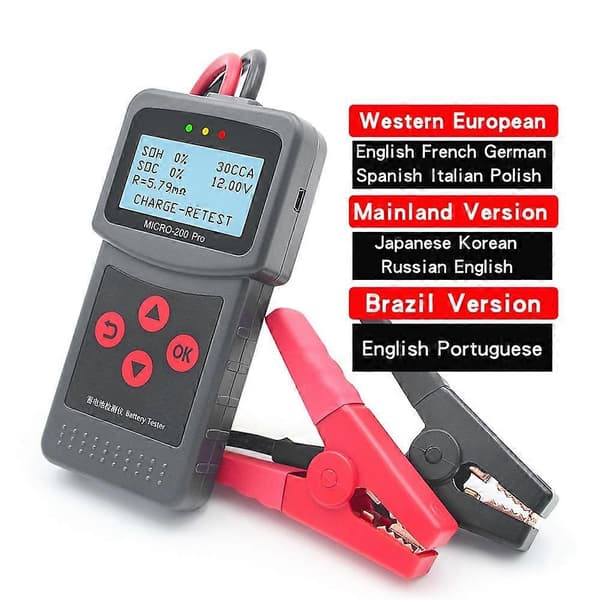 Micro-200 Pro Bil Motorcykel Batteritester til Fastlandsversion