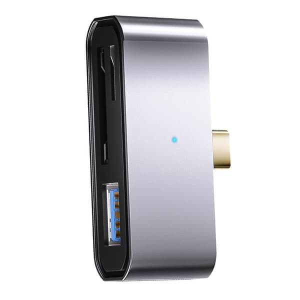Gullbelagt T-C til USB + SD/TF-adapter