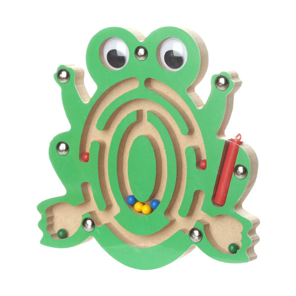Magnetisk labyrintleker for barn Spillleketøy i tre, Intellektuelt stikksagbrett for barn A
