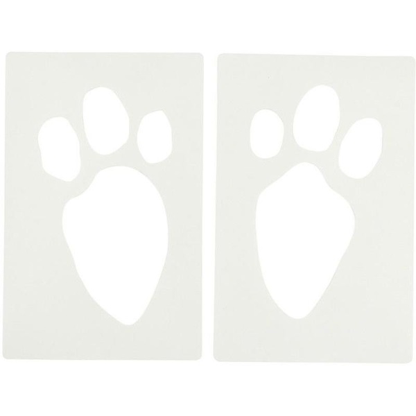 Stencil Rabbit Ideal Easter for Egg Hunt 2 Pieces Vit