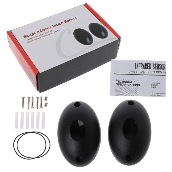 12v Vattentät Infraröd Fotocell Grind Dörr Ir Sensor Automatisk Barriär Därför Säkerhetsstrålsensor För Gunga Skjutgrind Black