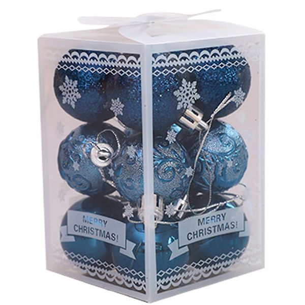 Julgransprydnad bollar-dekorerad julkula blue