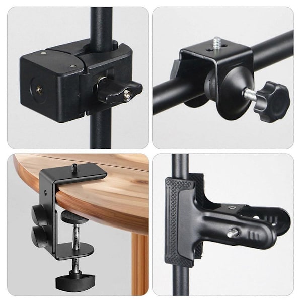 Base Stand Monterings Tilbehør Sort 1/4-tommer Gevind Interface Justerbart Arbejde Style C