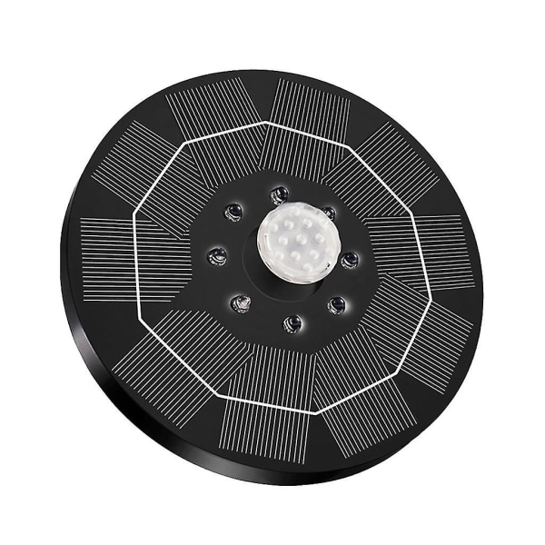 5v 3w solar springvandspumpe til fuglebad vandpumpe med 8 led lys 6 dyser til havedam pool baghave dekoration